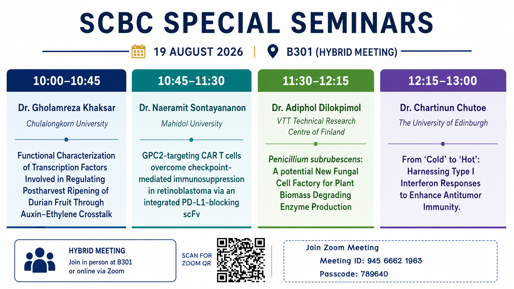 SCBC Faculty Candidate Seminar
